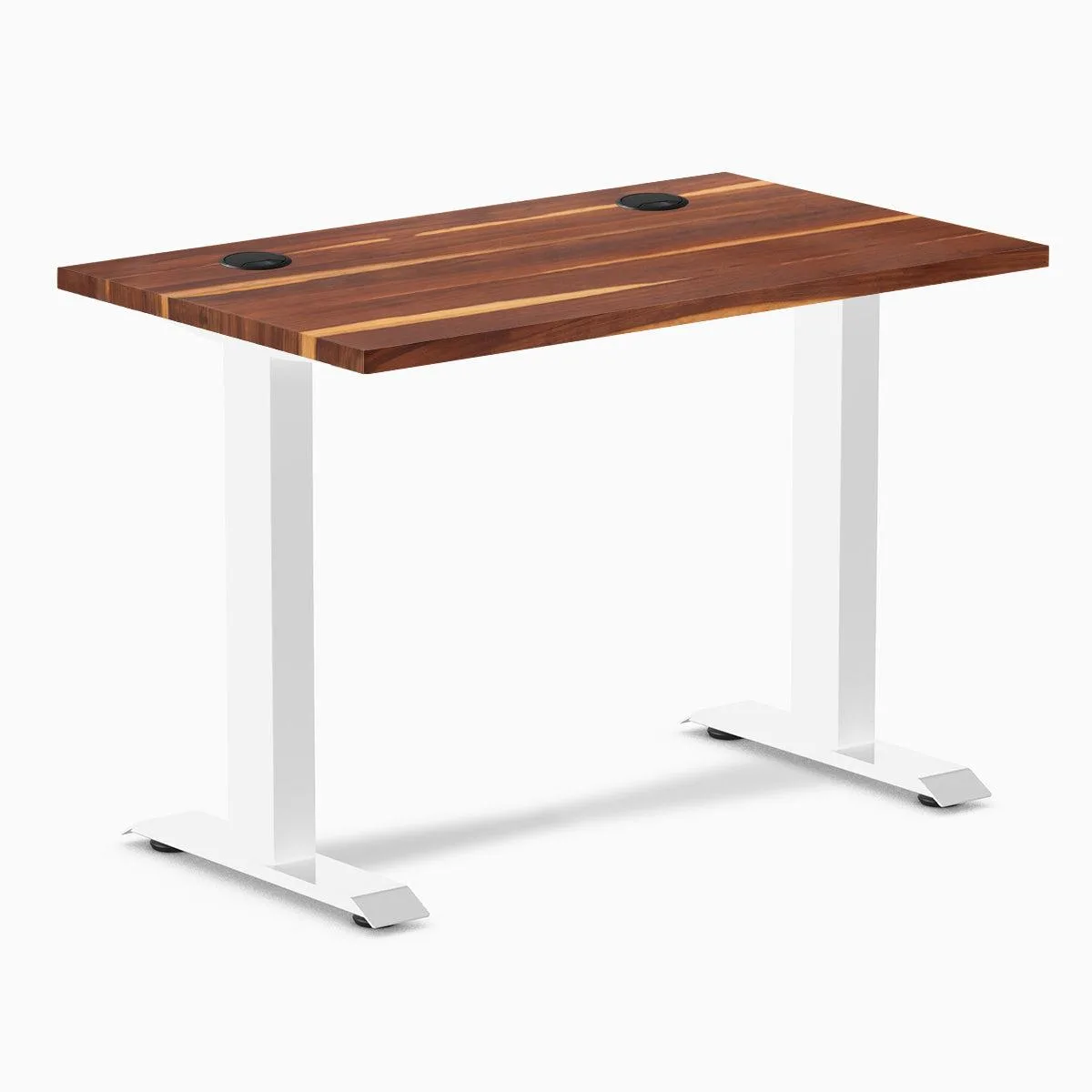 Desky Desky Zero Mini Hardwood Desk Pheasantwood White 40 x 24 in with Grommets — product photo