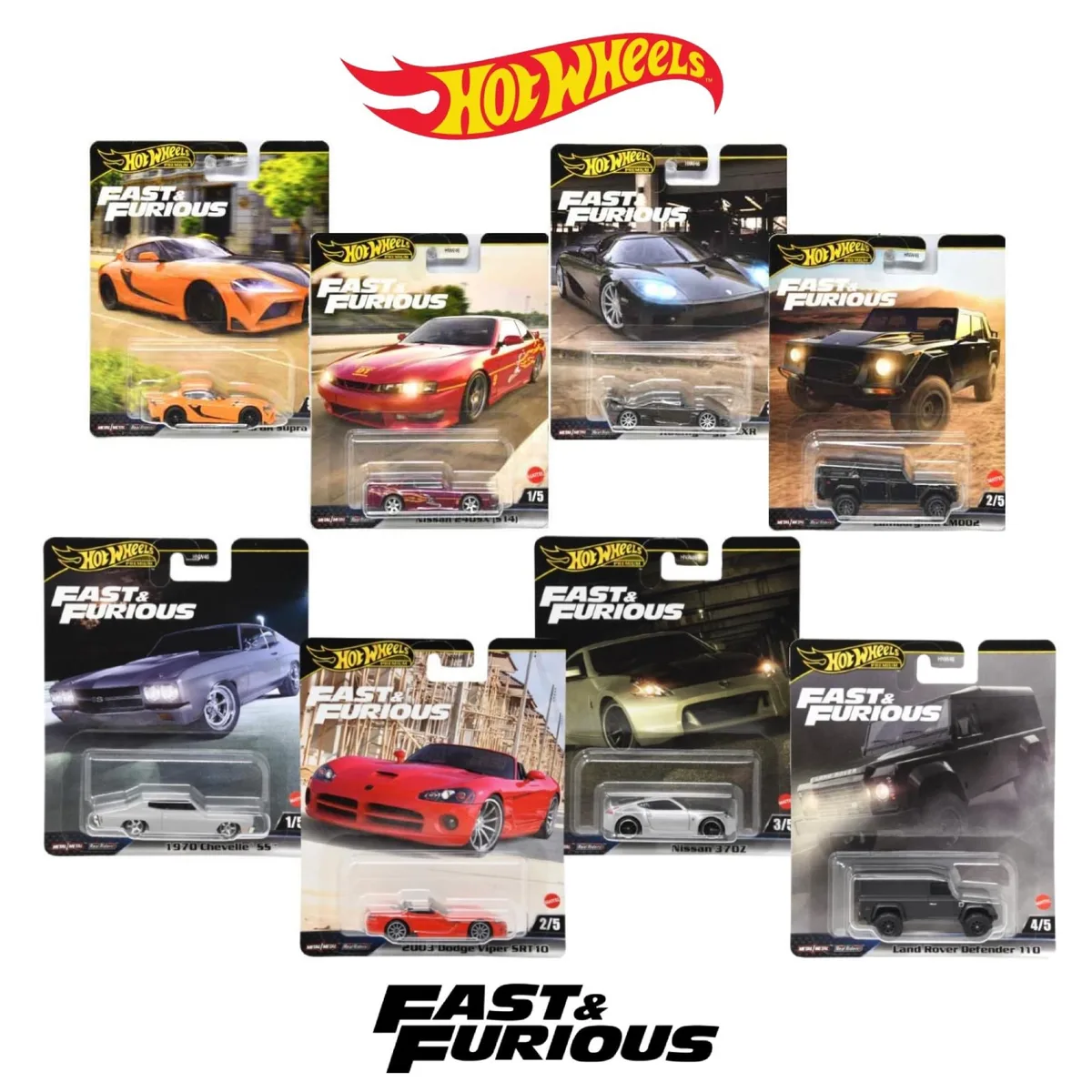 Mattel Mattel Hot Wheels Fast &amp; Furious 1:64 Scale Mystery Assortment Set of 8 — product photo
