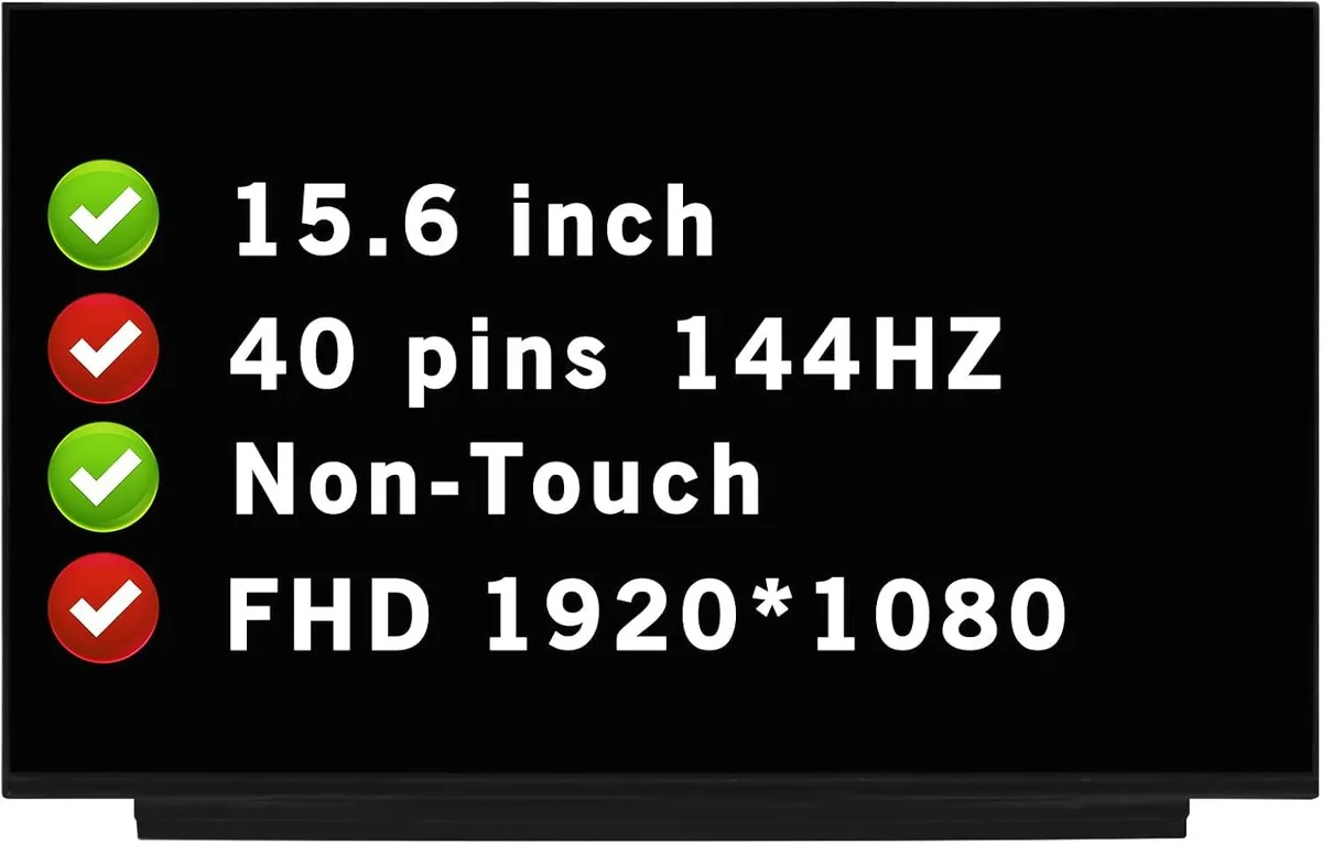 NUOLAISUN NUOLAISUN 15.6" FHD 1920x1080 144Hz 40-pin laptop screen — product photo