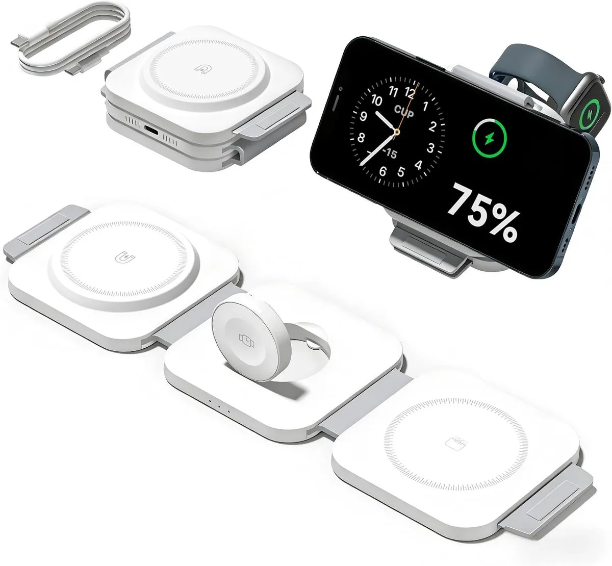 Luisport Luisport 3-in-1 Foldable Magnetic Wireless Charger Dock — product photo