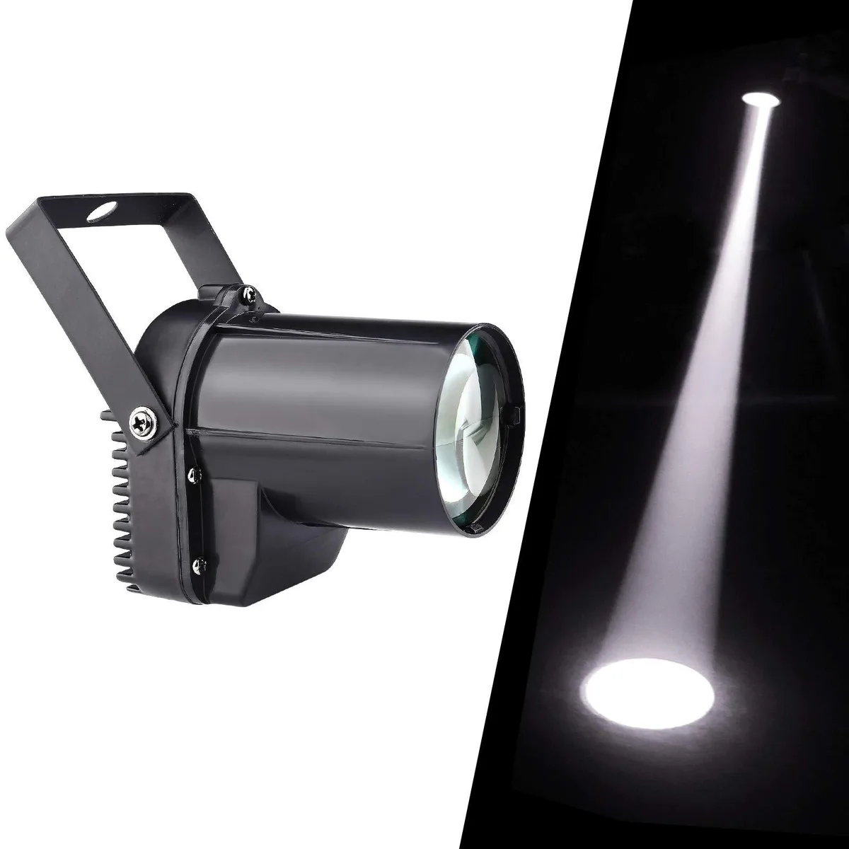 Small hand-painted plastic spotlight, 11 by 9.7 by 8 cm, white LED, bracket mount