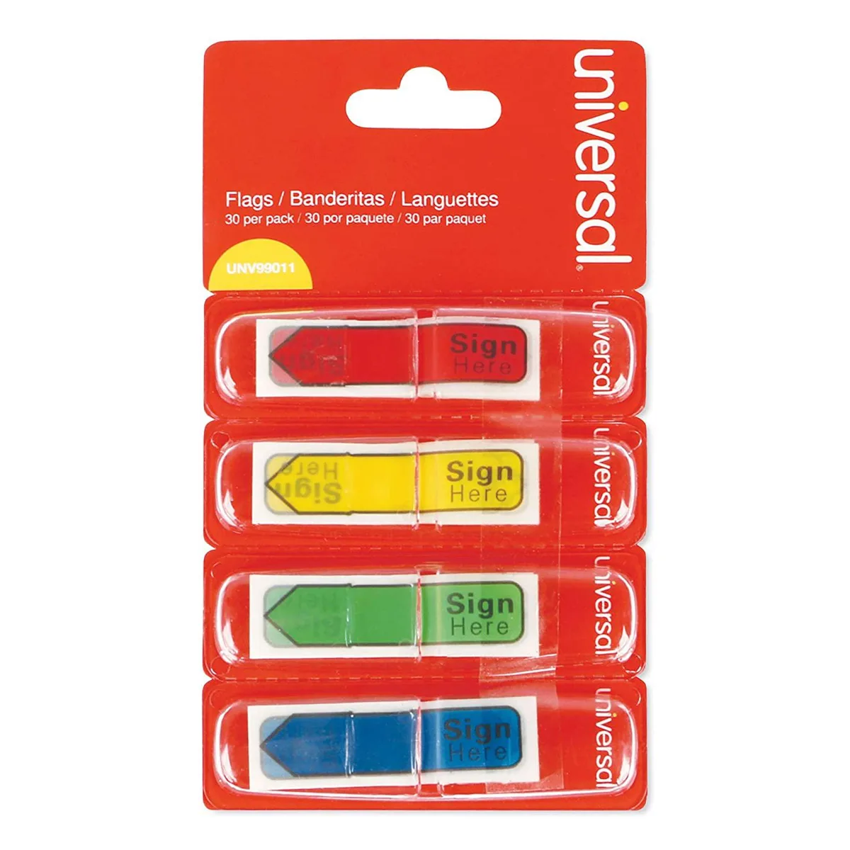 UNIVERSAL OFFICE PRODUCTS UNIVERSAL OFFICE PRODUCTS UNV99011 "Sign Here" Arrow Flags 120/Pack — product photo