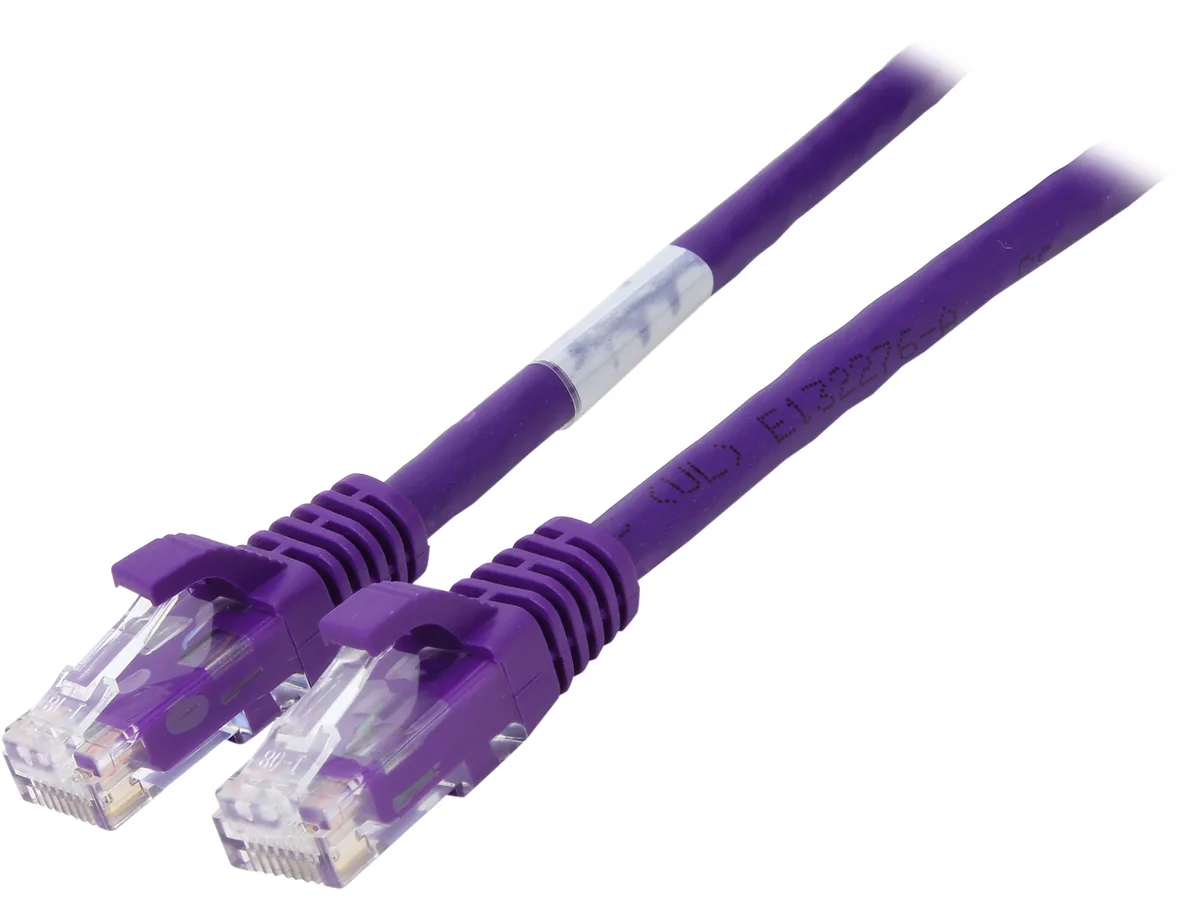 Cables To Go Cables To Go 27802 network ethernet cable Cat6 RJ45 7 ft Purple — product photo