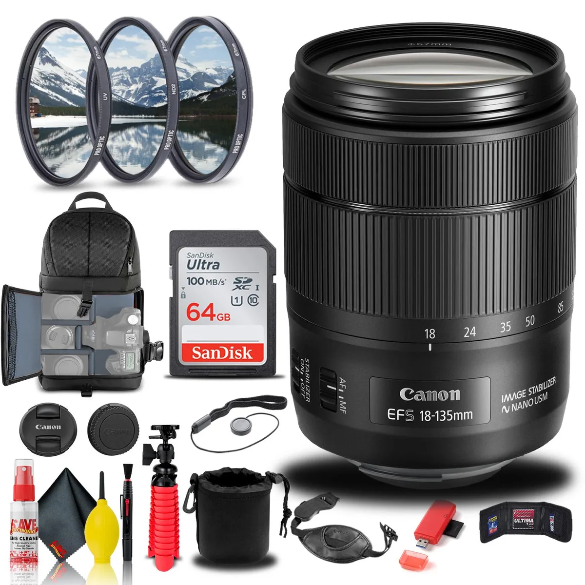 Canon Canon EF-S 18-135mm f/3.5-5.6 IS USM Lens Kit — product photo