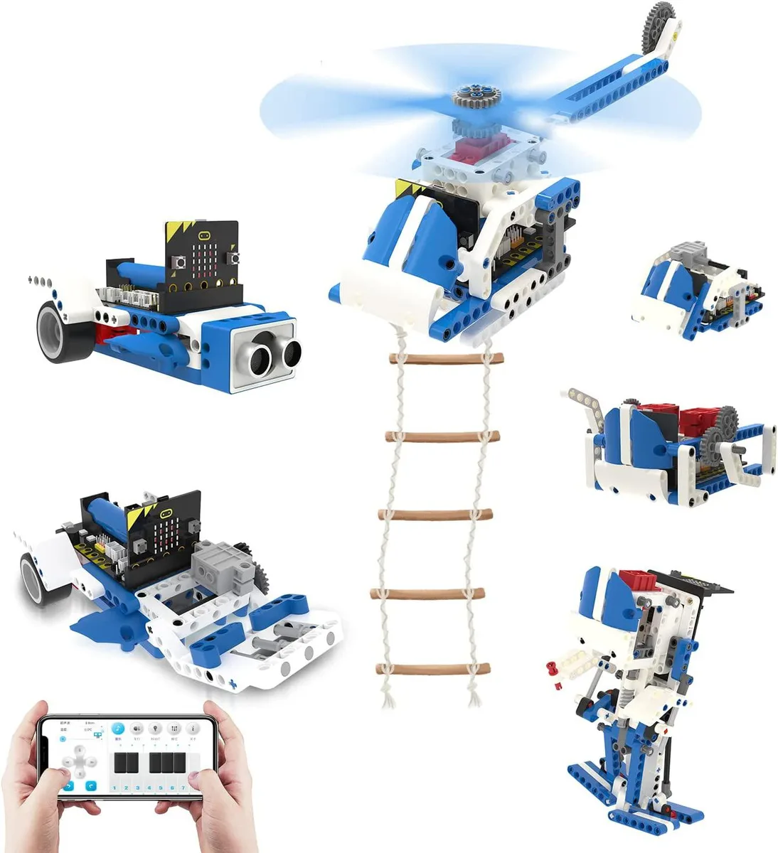 yahboom Yahboom Micro:bit Building Block Robot Kit 16 in 1 STEM Toy (Build-Super-Kit with Microbit V2) — product photo