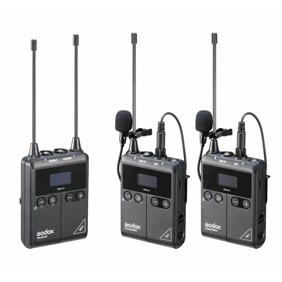 Godox Photo Equipment Co. Ltd Godox WMicS1 UFH Wireless Microphone System 2 with 2 Omni Lavalier Mics — product photo