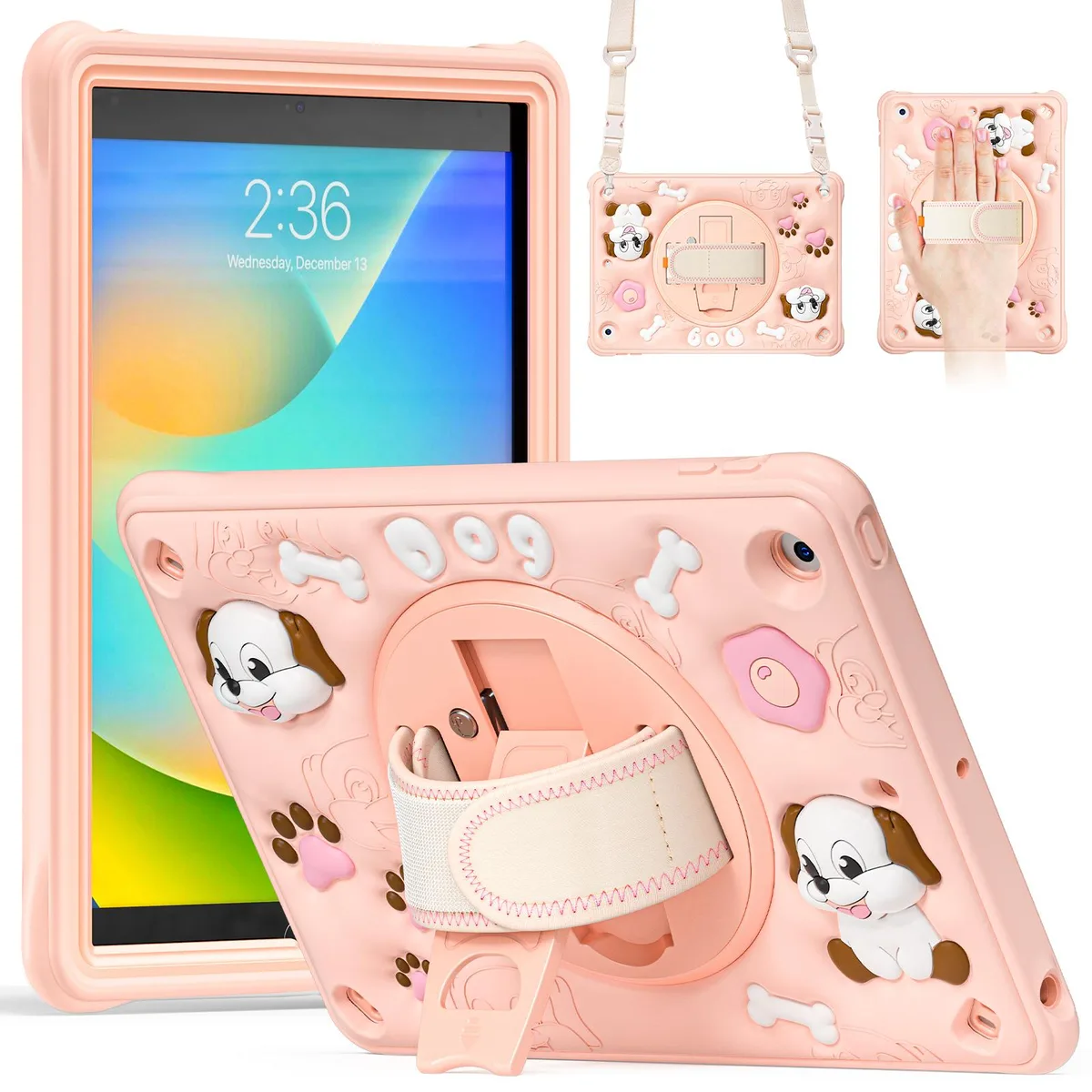 BONAEVER BONAEVER Kids Case for iPad 9th 8th 7th Gen 10.2 inch 2021 2020 2019 Pink — product photo
