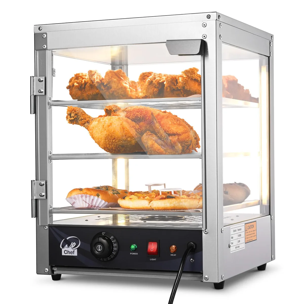 Yescom USA, Inc. Yescom USA, Inc. 26FWM009-151520-11 15" 3-Tier Warming Tray 600W — product photo