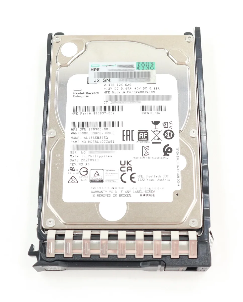 HPE HPE 2.4TB EG002400JWNN 10K SAS 12Gb/s 2.5" Hot-Swap internal hard drive — product photo