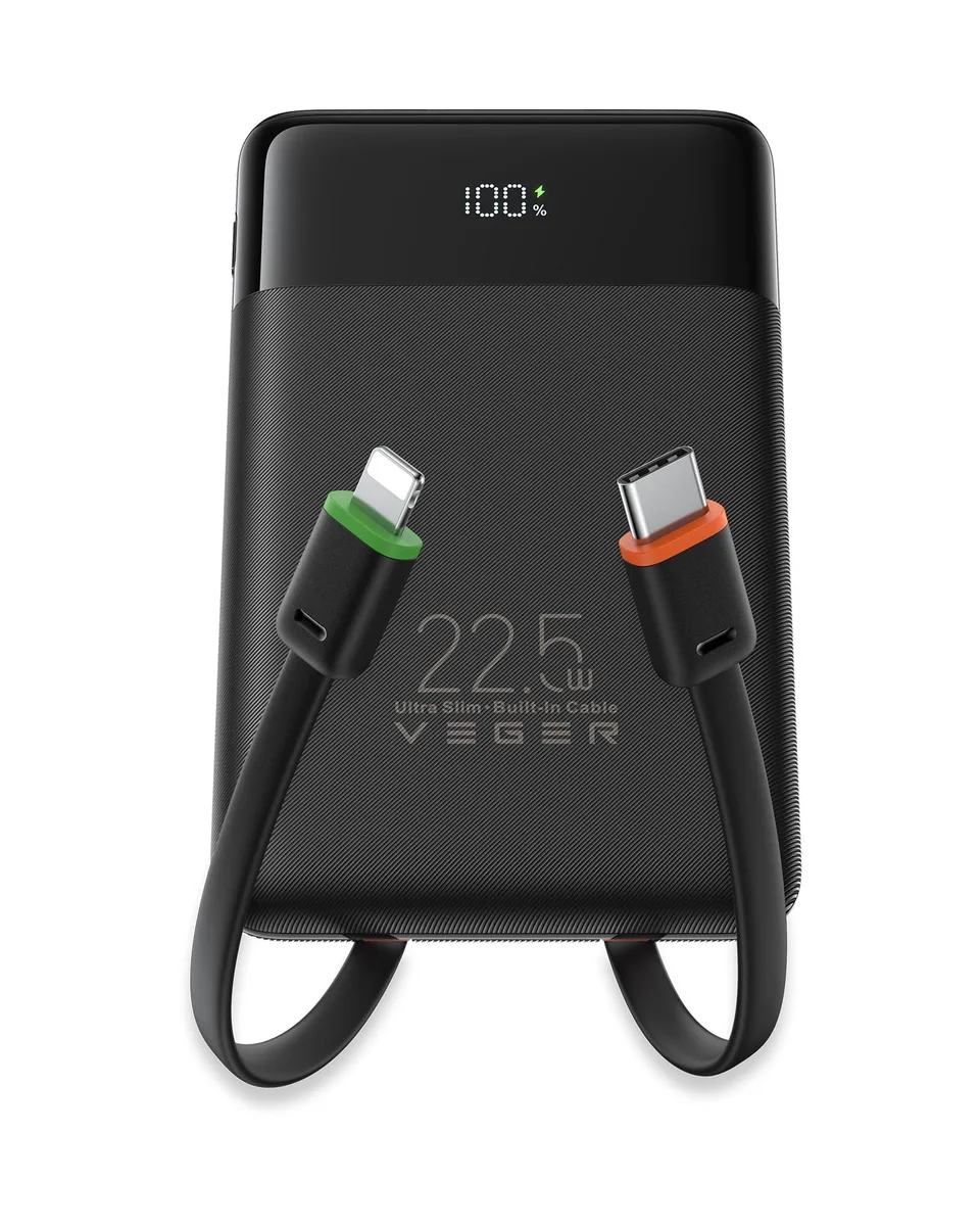  VEGER V1202 10000mAh Power Bank 22.5W Black — product photo