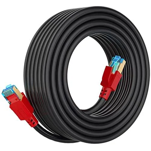  AOPOCKAN TECH Cat 8 Ethernet Cable 50 ft 26AWG 40Gbps 2000MHz Gold Plated RJ45 Weatherproof Indoor Outdoor — product photo