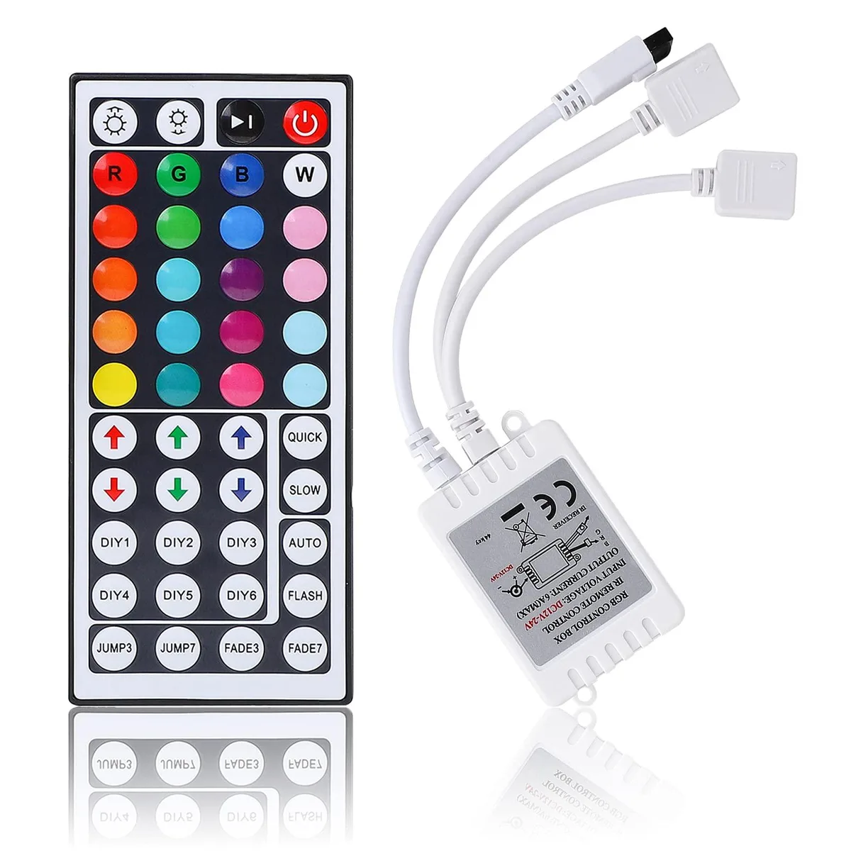 KEHIPI KEHIPI RGB LED Controller 2-Port 4Pin 44-Key Remote DC12-24V — product photo