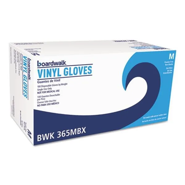 Boardwalk Boardwalk BWK365MBX Vinyl Gloves Powder-Free 13" 2.6 mil Medium — product photo
