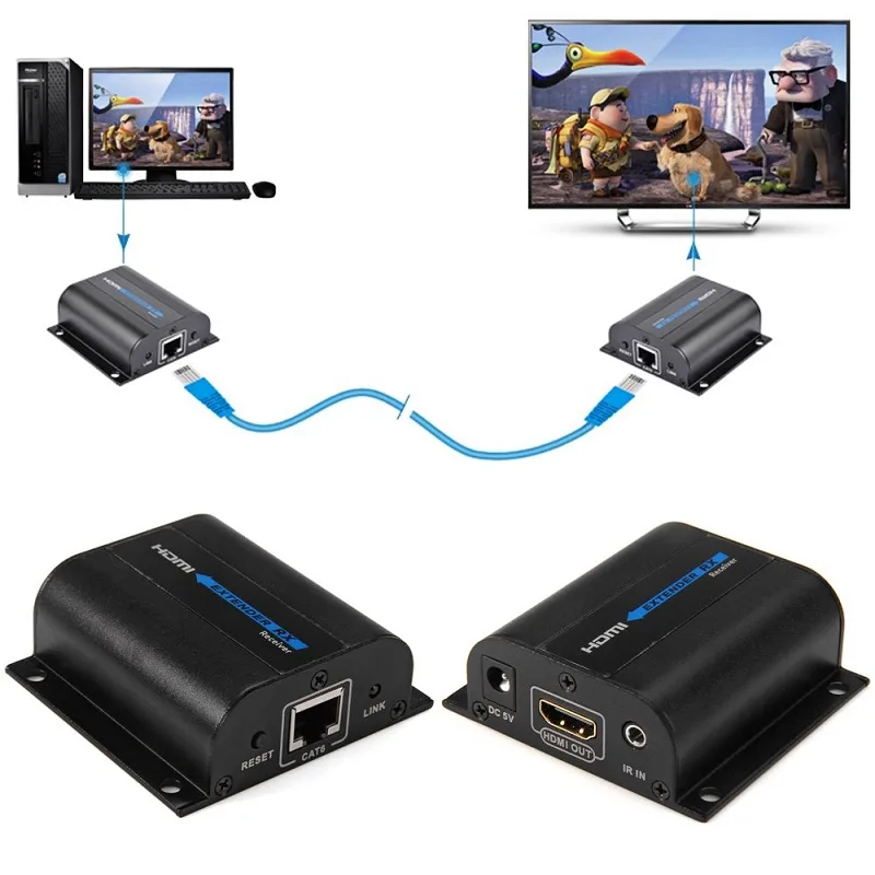 KIKI Electronic KIKI Electronic LKV372A HDMI Extender 60 m 1080P audio video converter — product photo