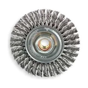 Weiler Weiler 13232 Wire Wheel Brush 4-1/2" 3/16" Face 5/8-11 Thread 15000 RPM — product photo