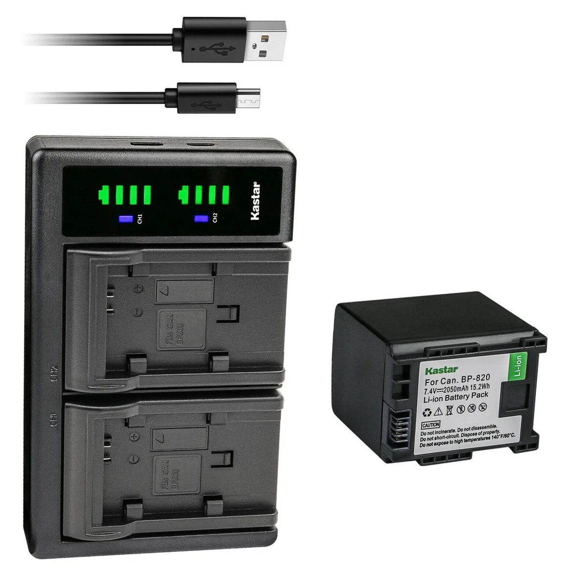 Kastar Kastar BP-820 15.2 Wh Battery &amp; LTD2 Dual USB Charger 1-Pack — product photo
