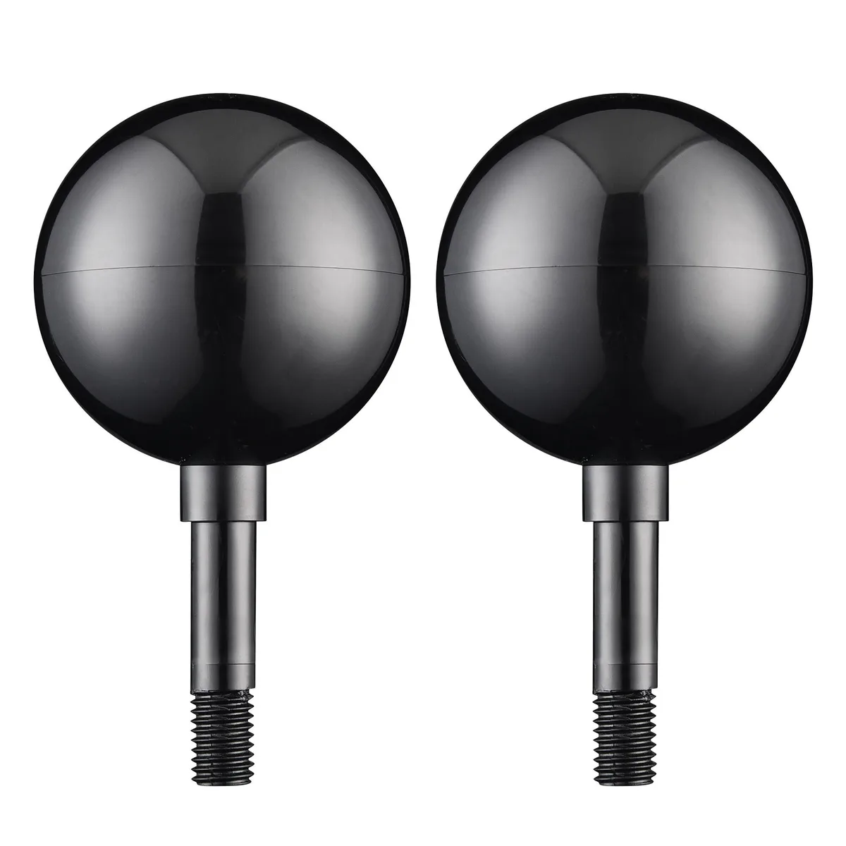 Yescom USA, Inc. Yescom USA, Inc. 22BAL001-BLACK 3" Flagpole Ball Top Finial 2 Pack Black — product photo