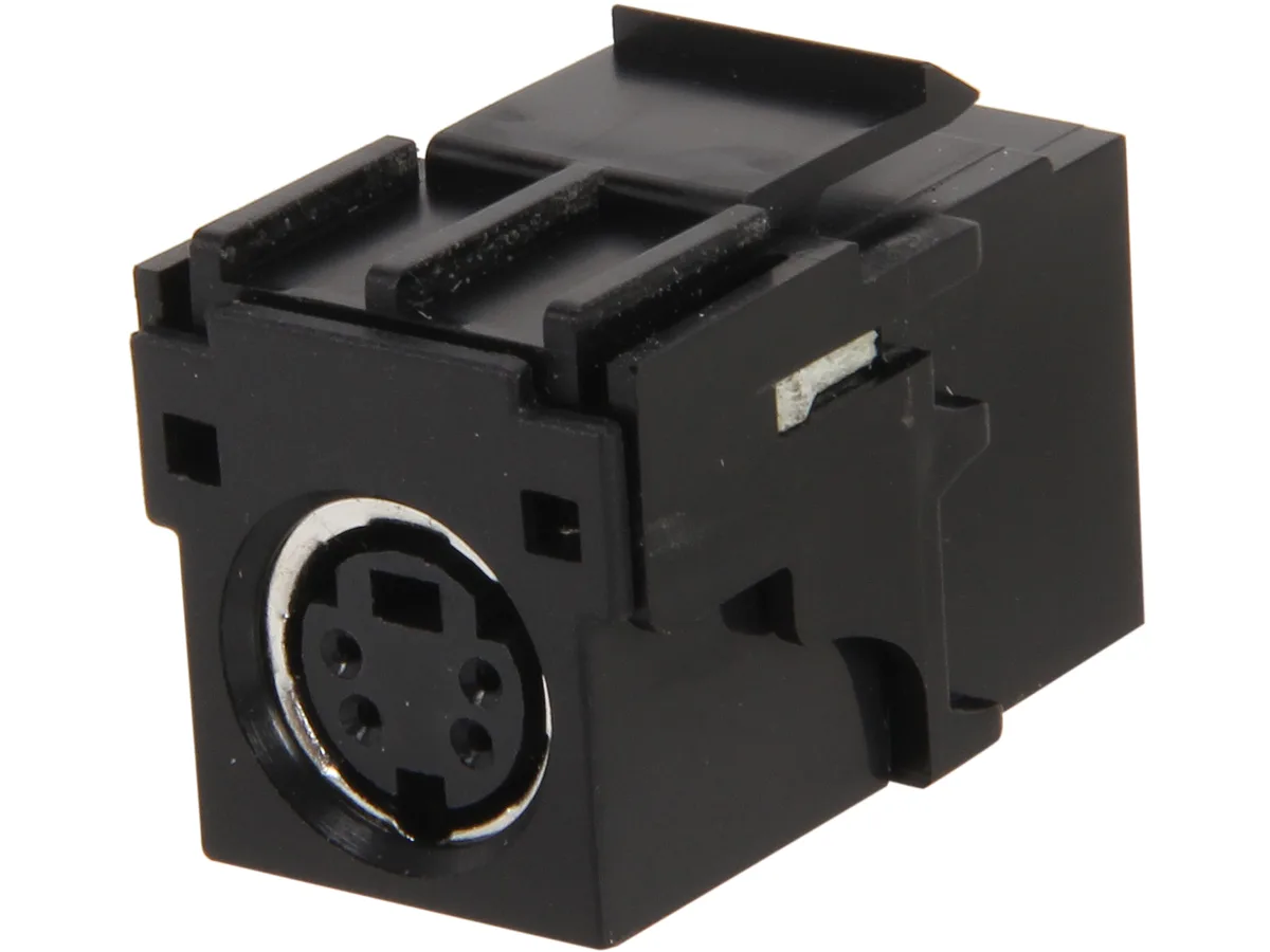 Nippon Labs Nippon Labs IC-SMD4-BK 4-pin Mini-DIN female keystone connector — product photo