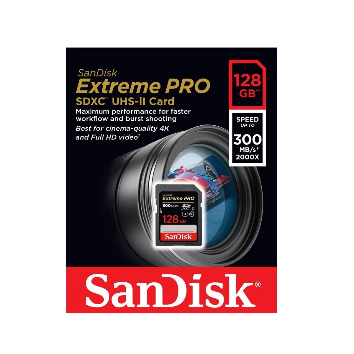 SanDisk SanDisk Extreme Pro SDXC UHS-II 128GB 300MB/s Memory Card — product photo