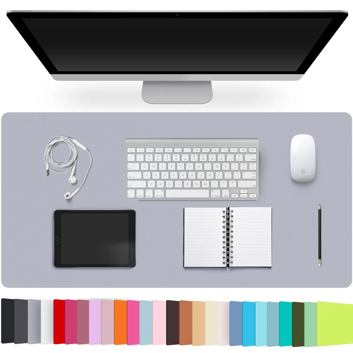  Keychron ZhuoDian Leather Desk Pad LightGrey 23.6" x 13.7 — product photo