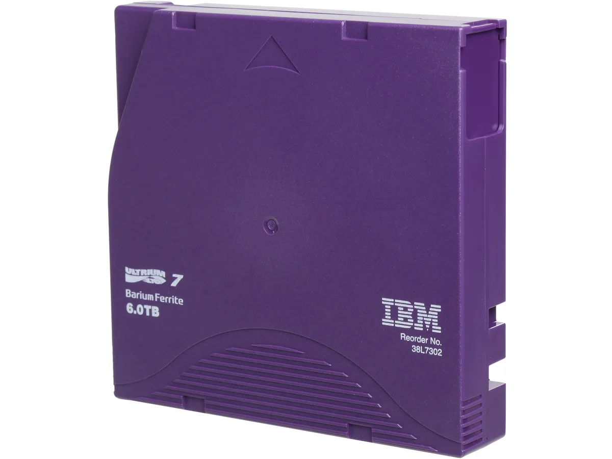 IBM IBM 38L7302 LTO Ultrium 7 Data Cartridge 6TB backup media — product photo