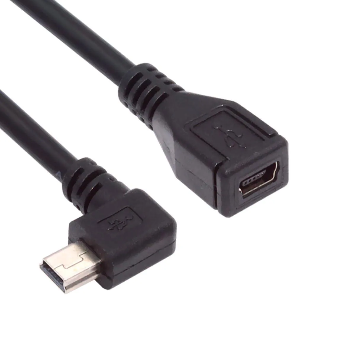 Fervit Fervit Mini USB 5Pin Male to Female 90° Left Angled Extension Cable 30cm — product photo