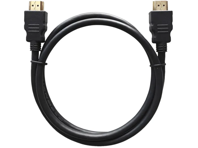 Black 3.28 ft HDMI cable with gold-plated connectors at both ends