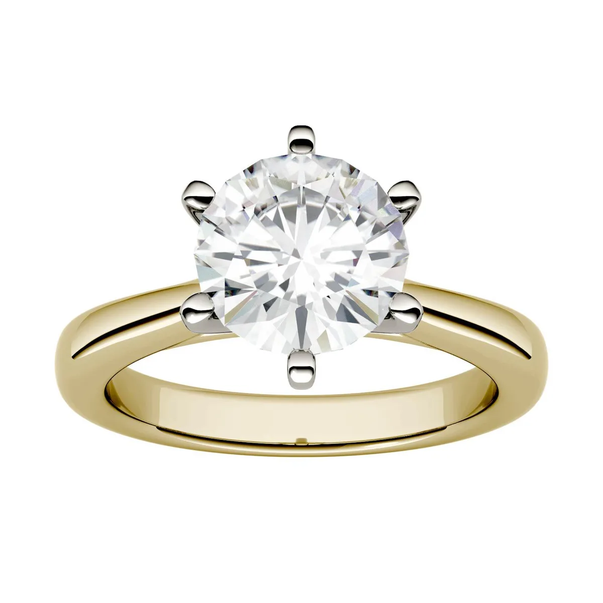 Charles & Colvard Charles & Colvard 8.0mm Moissanite Solitaire Engagement Ring 1.90ct DEW size 7 — product photo