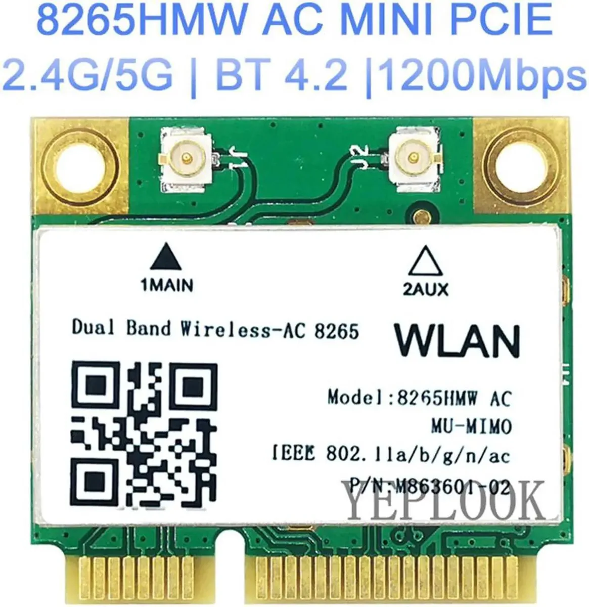 Vszerda Vszerda 8265HMW 867/300 Mbps Bluetooth 4.2 Mini PCIe Wi-Fi adapter — product photo
