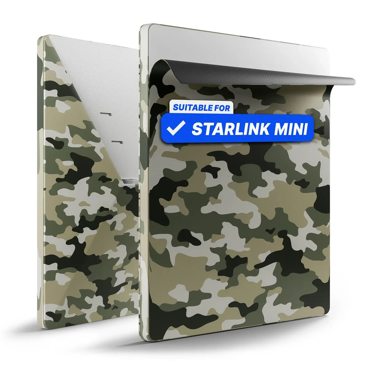 Green protective sticker sheet for Starlink Mini, matte PVC finish