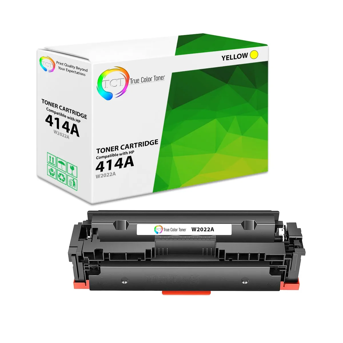 True Color Toner True Color Toner 414A Yellow Toner Cartridge W2022A 2100 Pages — product photo
