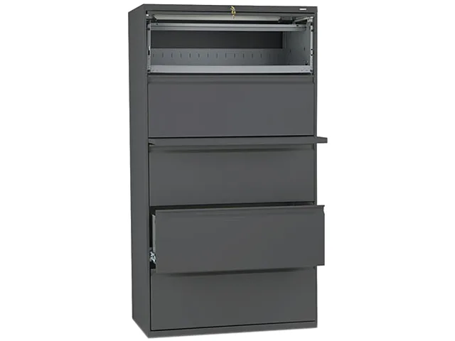 HON HON 885LS 800 Series Five-Drawer Lateral File Charcoal office furniture — product photo