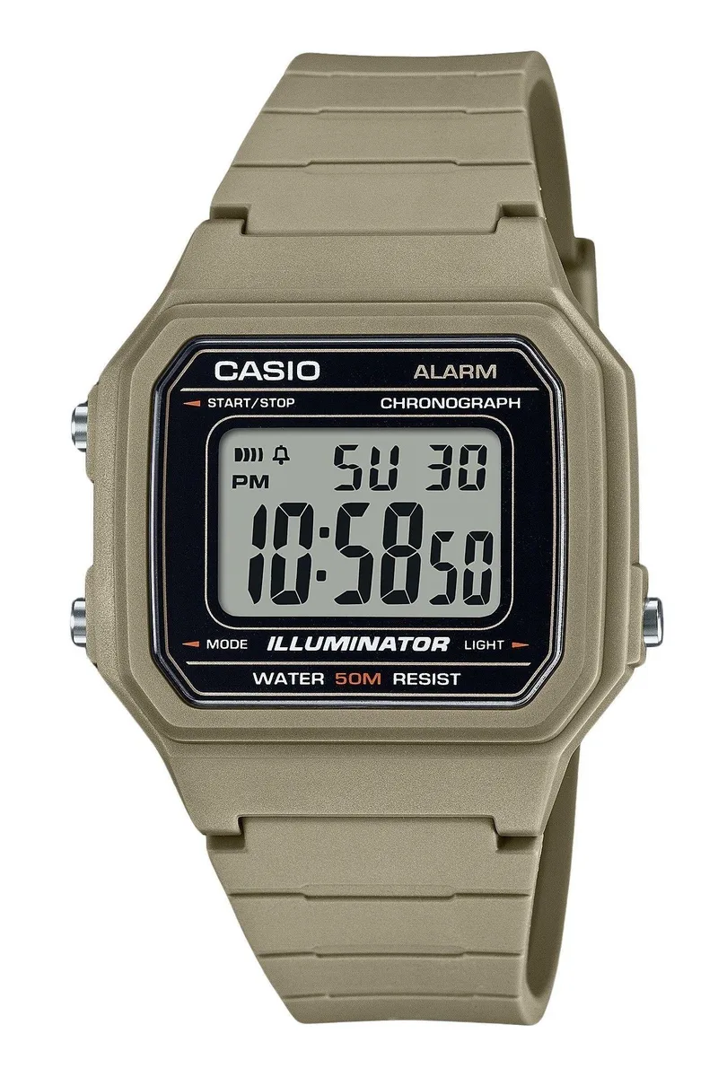 CASIO CASIO W-217H-5AV Digital Resin Watch 50m 1/100s Stopwatch — product photo