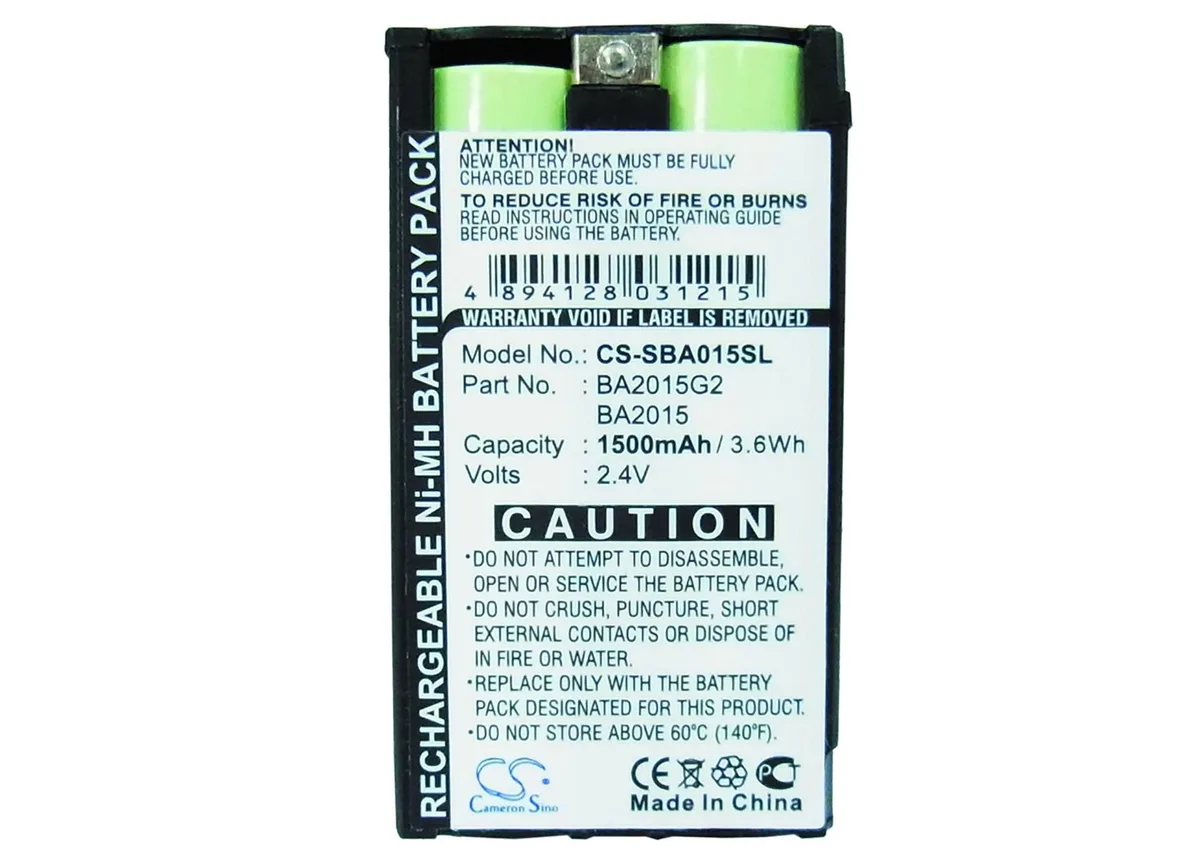  Cameron Sino Battery for Sennheiser 2015FM EK1038 G2 1500mAh 2.4V — product photo