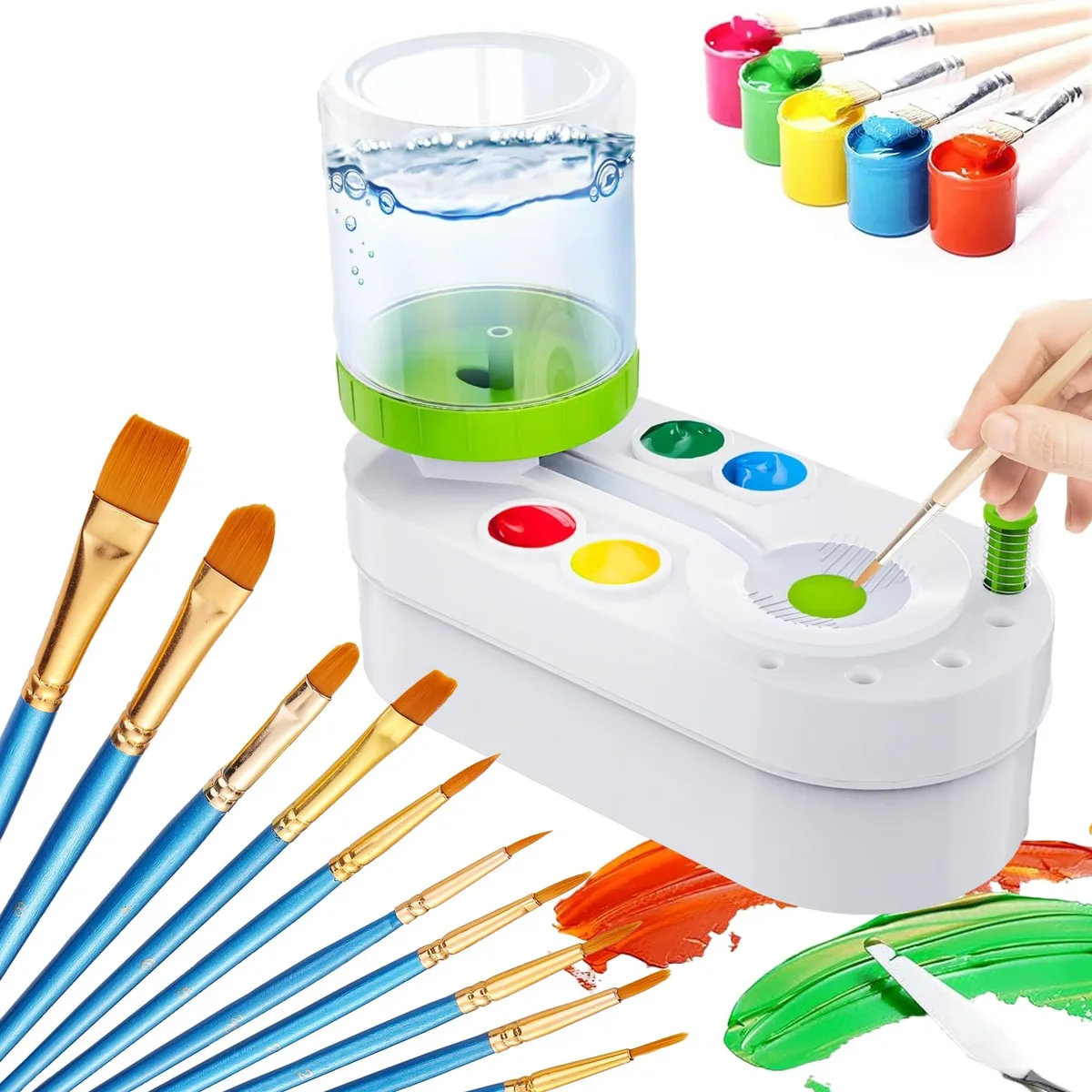 Avery YS-202408-0000 fine art brush cleaner set with 10 brushes — product photo