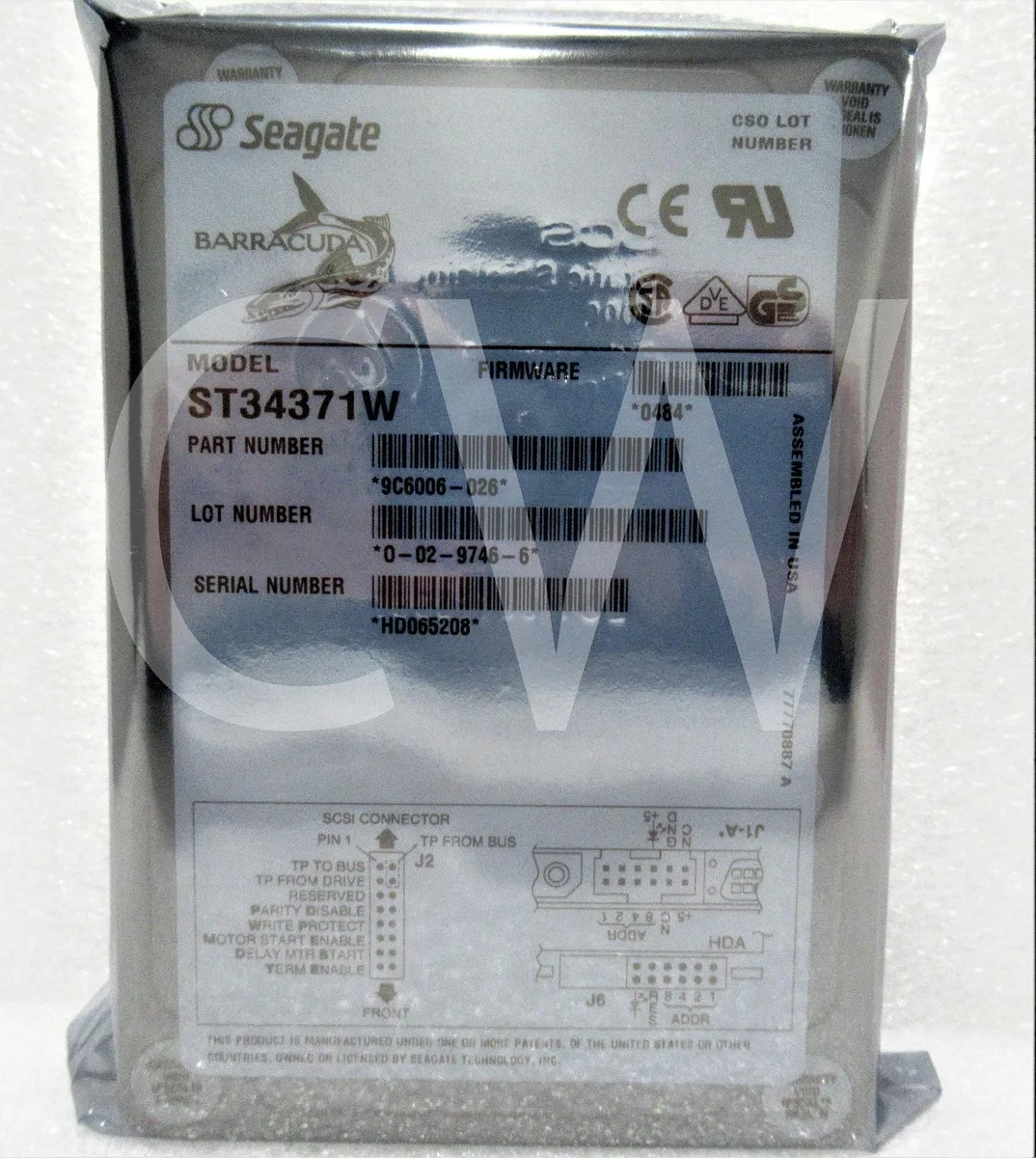 Seagate Seagate ST34371W 4.3GB 7200RPM Ultra Wide SCSI 68-Pin 512KB 3.5" internal hard drive — product photo