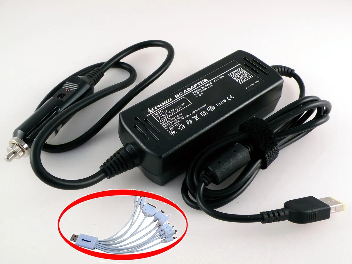 iTekiro iTekiro 90W Car Charger Auto Adapter for Lenovo Y40 Z40 Z50 power inverter — product photo