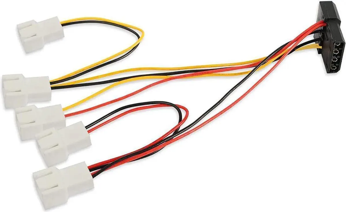 Vszerda Vszerda Molex Pass-Through to 5 x 3-Pin Fan Cable 12V 7V 5V — product photo