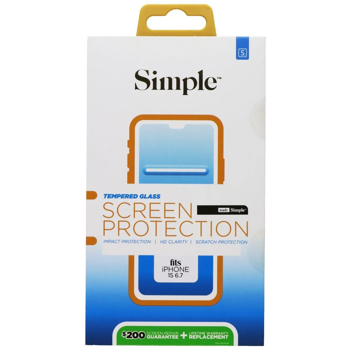 Real Simple Real Simple Tempered Glass Screen Protector for Apple iPhone 15 Pro Max — product photo