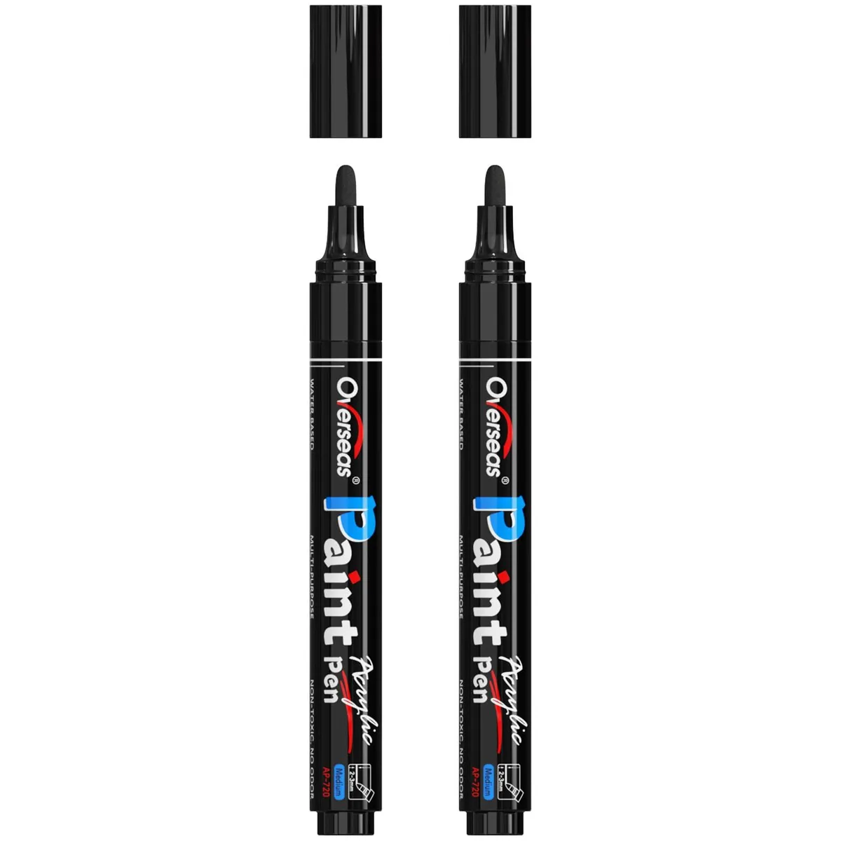 Black Paint Pens 2 Pack Medium Tip — product photo