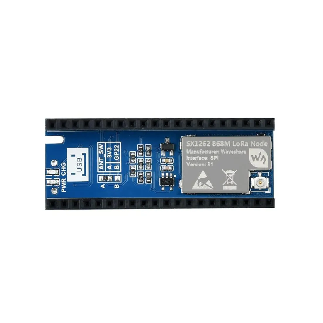 LORDWORLD LORDWORLD SX1262 LoRa Node Module for Raspberry Pi Pico Series Boards — product photo