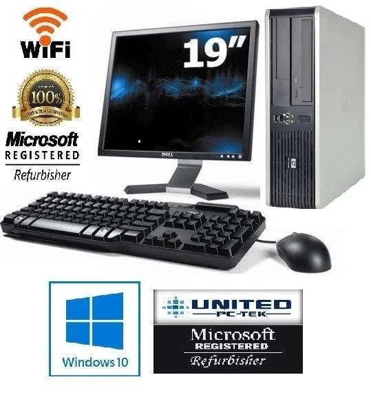 HP HP Desktop Intel Dual Core 2.30 GHz 8 GB 128 GB SSD 19" Windows 10 Home — product photo