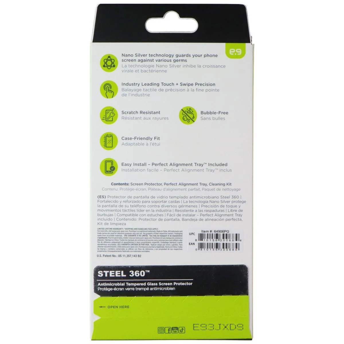 PureGear PureGear Steel 360 Tempered Glass Screen Protector iPhone 16 Pro — product photo