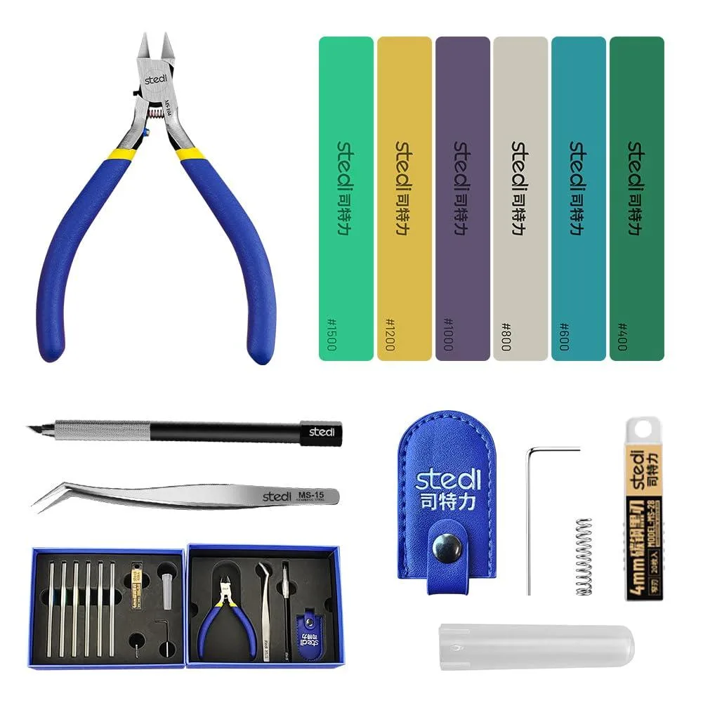 Compact 14-piece hand rivet nut setter kit in plastic case with steel handles