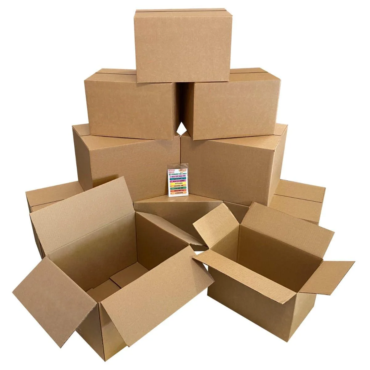 UBMOVE UBMOVE Moving Box Combo Pack 4 Small 6 Medium 60 Labels — product photo