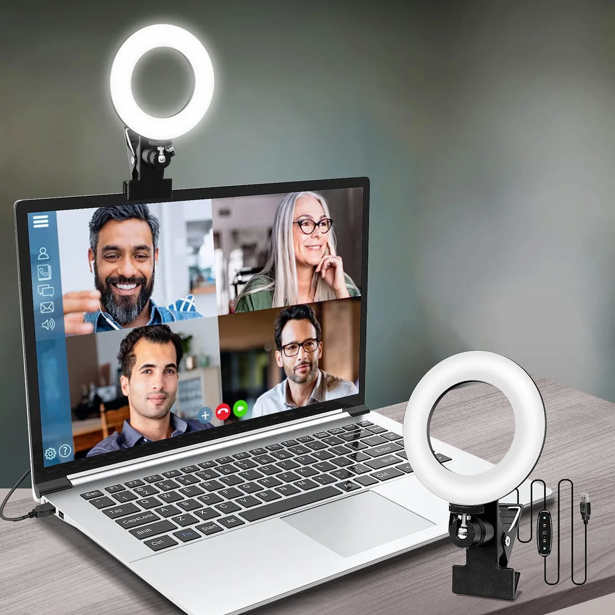  Neewer LT11 48 LED 10W USB Clip Ring Light 1.35in 3200-6800K — product photo