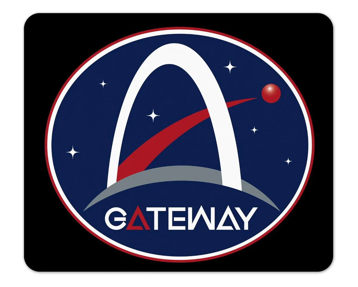 Future of Flight Future of Flight NASA Gateway Lunar Orbit Space Station Logo Mouse Pad 7.75 x 9.25 1/4 Thick — product photo