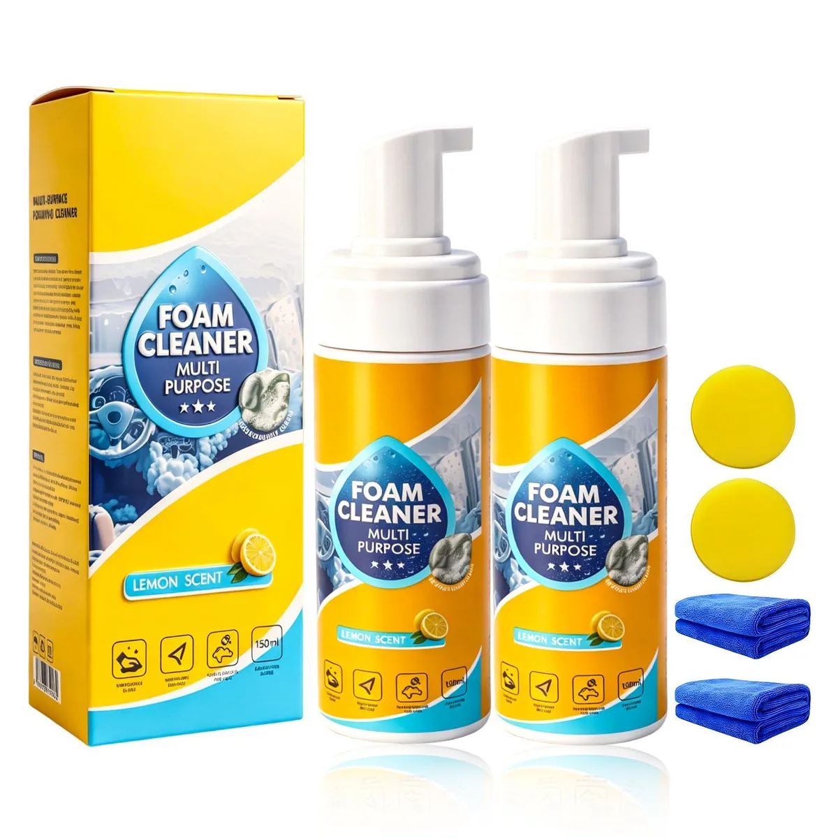  Pwewob 4-in-1 Multi-Enzyme Foam Cleaner 2 PCS — product photo