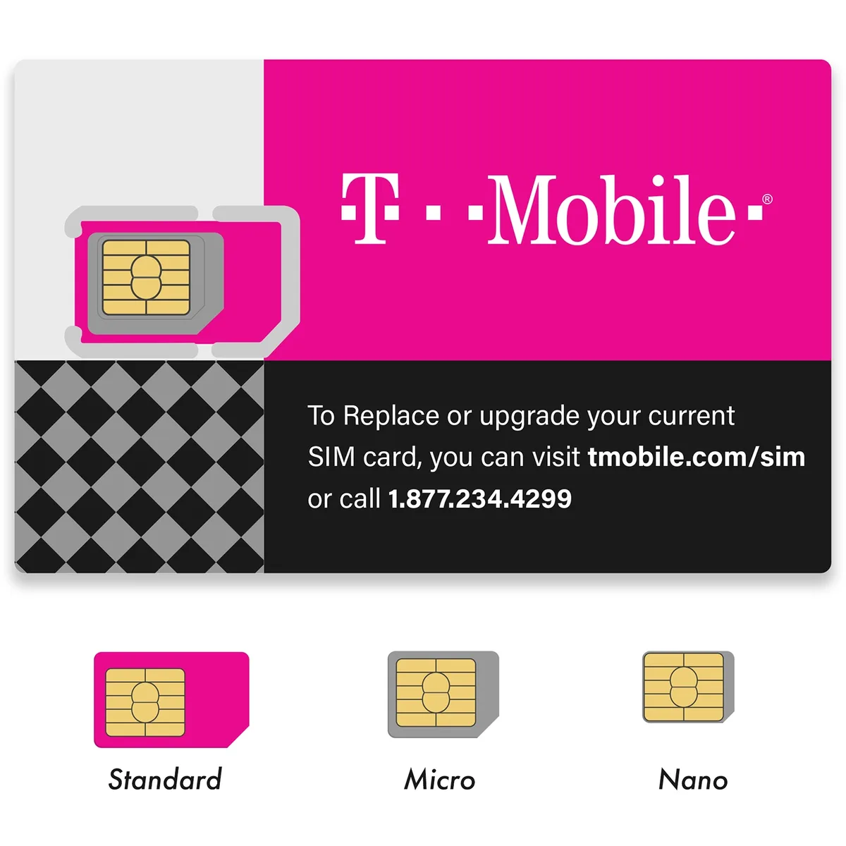 T-Mobile T-Mobile 4G LTE SIM Card 3-in-1 Orange 2 Pack — product photo