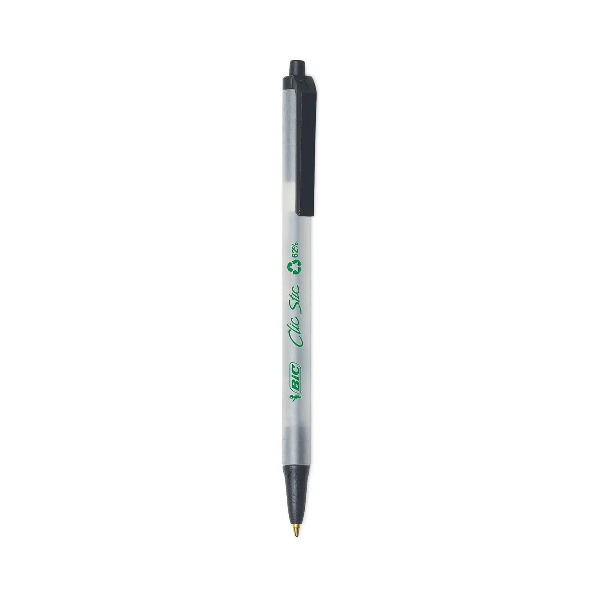 BIC BIC ReVolution Clic Stic Retractable Ballpoint Pen Medium 1 mm Black 48 Pack CSEM48BK — product photo
